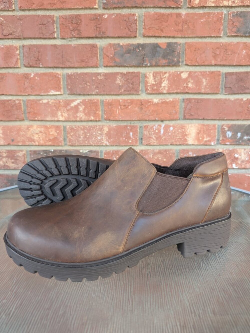 Women's Alegria Ramona Brown Oiled Leather Slip On Shoes Size 11.5 / 42